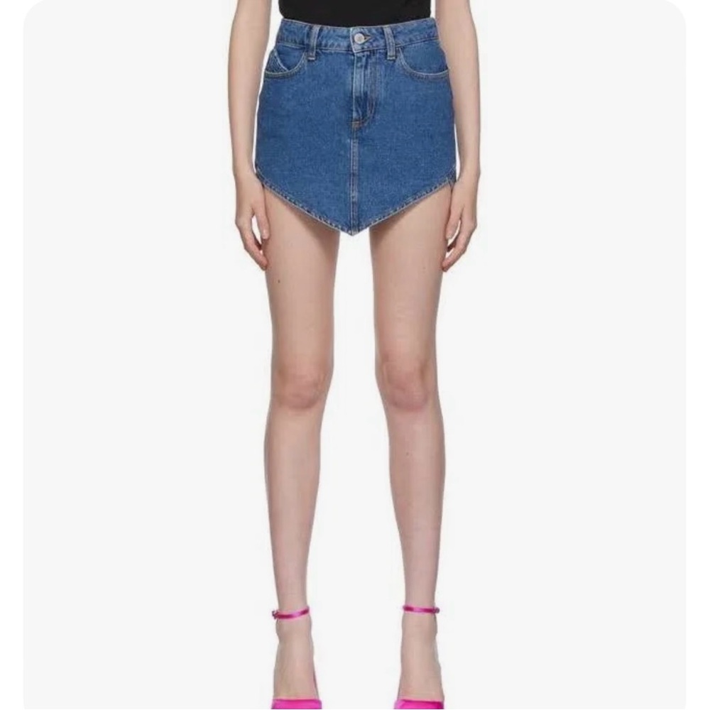 The Attico Denim mini skirt